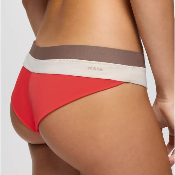 prAna Baja Bound Cheeky Swim Bottom Size M | NWT | Rose Fire Colorblock - Picture 3 of 4